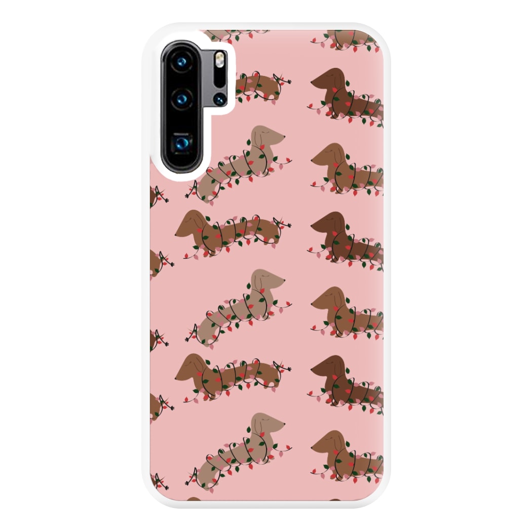 Dachshund Christmas Pattern Phone Case for Huawei P30 Pro