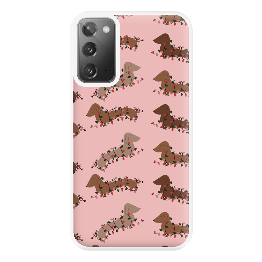 Dachshund Christmas Pattern Phone Case for Galaxy Note 20 Ultra