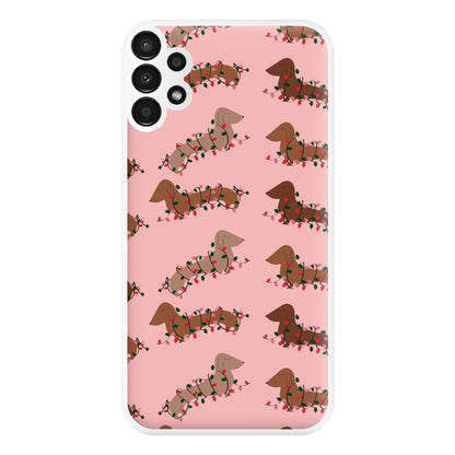 Dachshund Christmas Pattern Phone Case for Galaxy A13