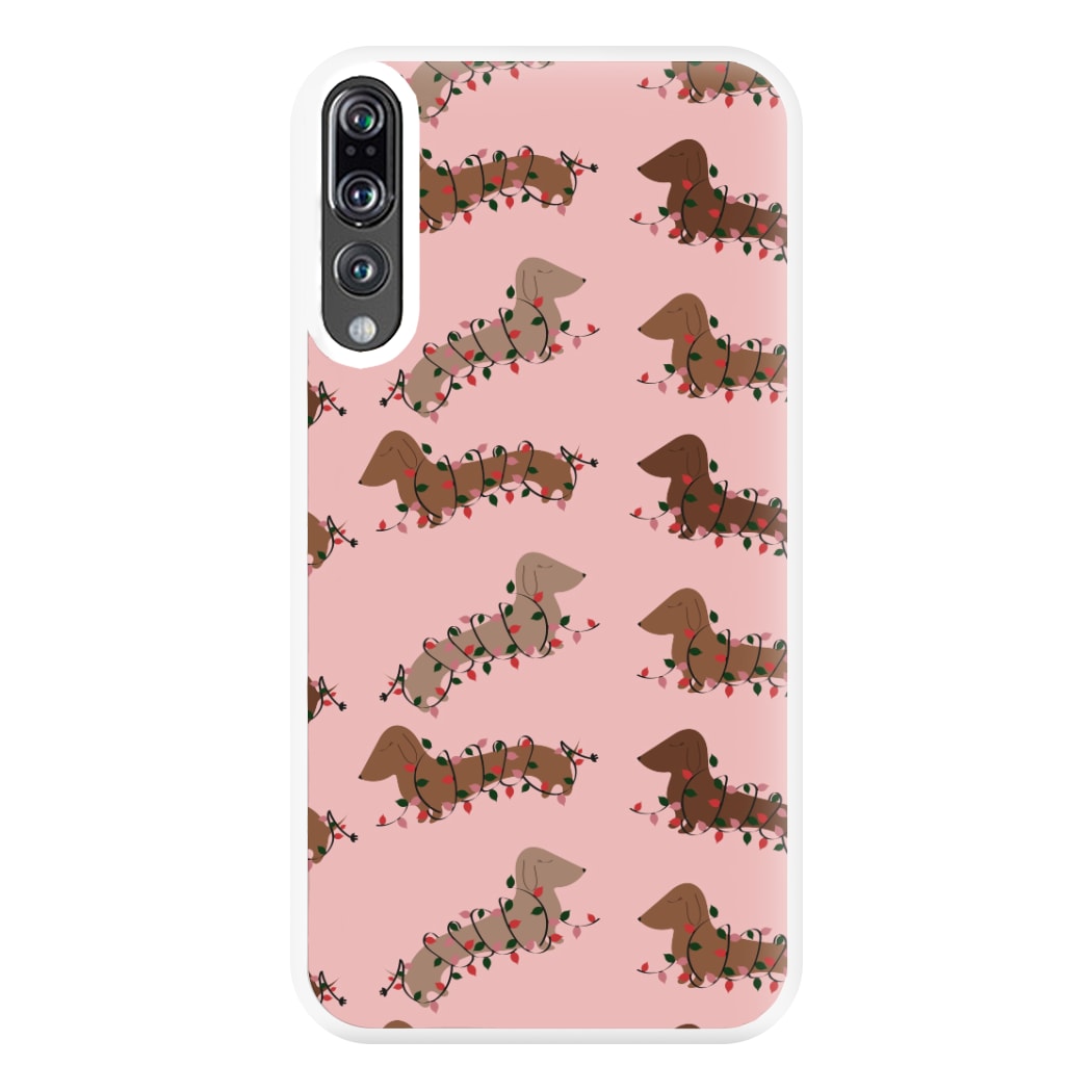 Dachshund Christmas Pattern Phone Case for Huawei P20 Pro