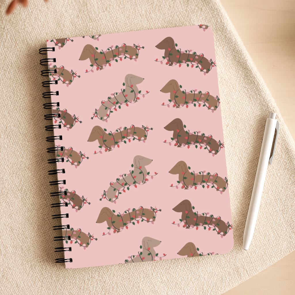 Dachshund Christmas Pattern Notepad