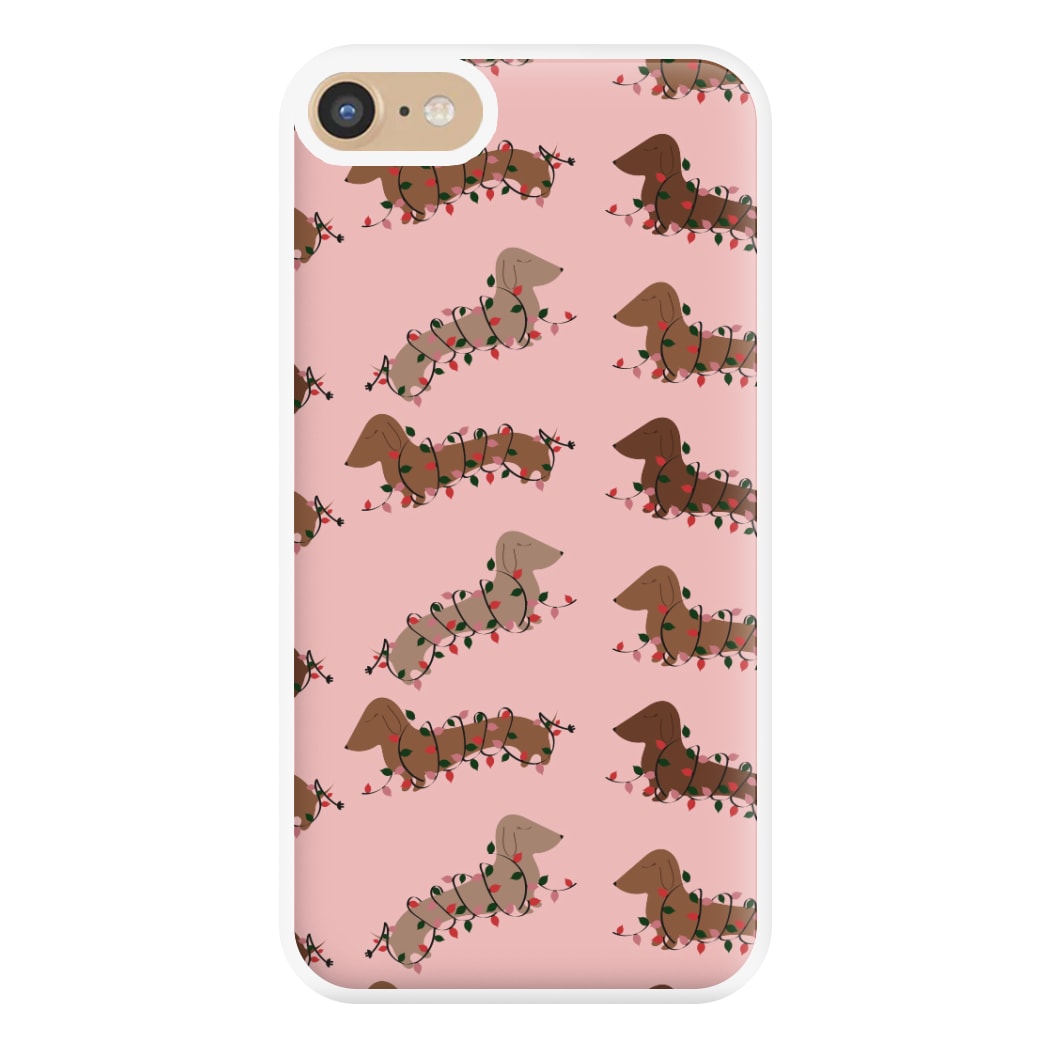 Dachshund Christmas Pattern Phone Case for iPhone 6 / 7 / 8 / SE