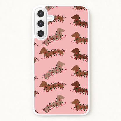 Dachshund Christmas Pattern Phone Case for Galaxy A17
