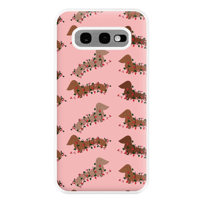 Dachshund Christmas Pattern Phone Case for Galaxy S10e