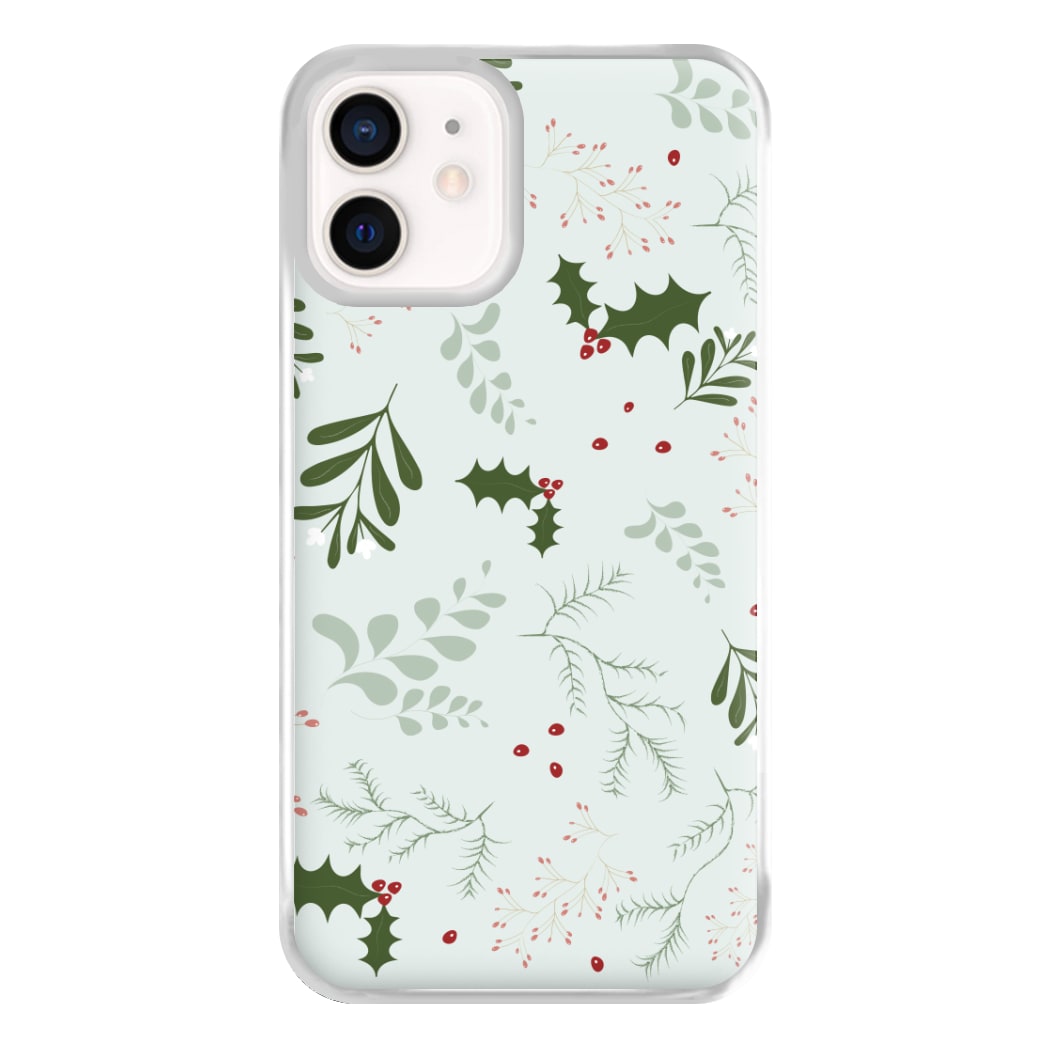 Christmas Floral Pattern Phone Case for iPhone 13 Mini