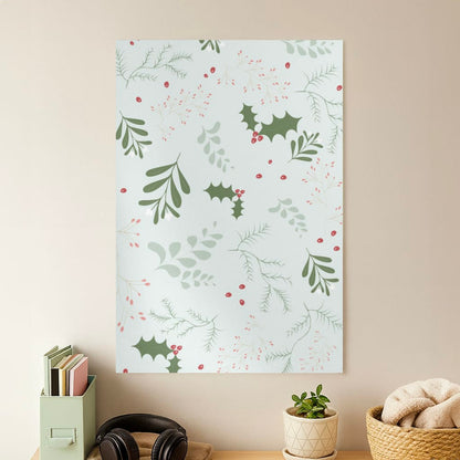Christmas Floral Pattern Poster