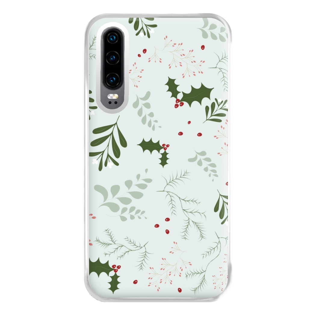 Christmas Floral Pattern Phone Case for Huawei P30