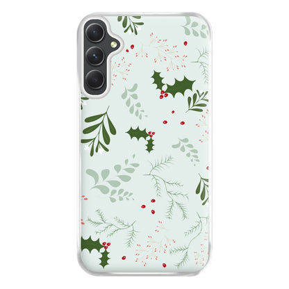 Christmas Floral Pattern Phone Case for Galaxy A14