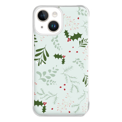 Christmas Floral Pattern Phone Case for iPhone 14