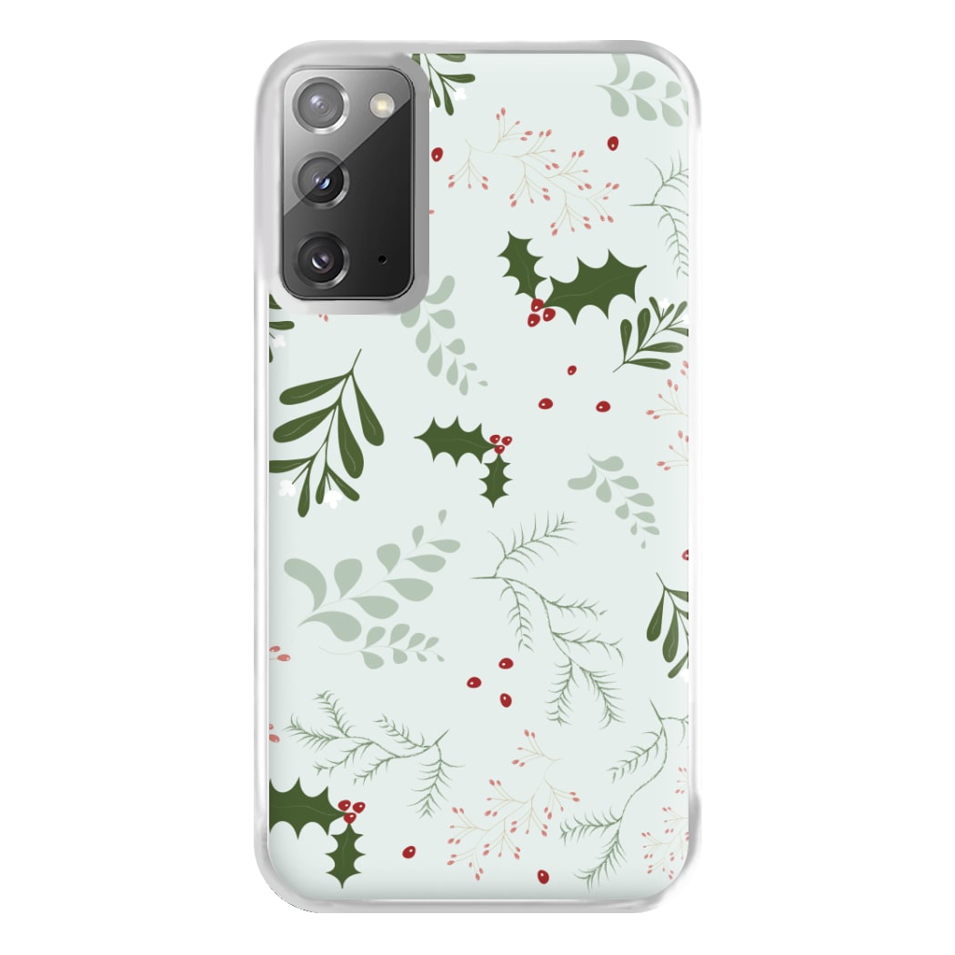 Christmas Floral Pattern Phone Case for Galaxy Note 20 Ultra