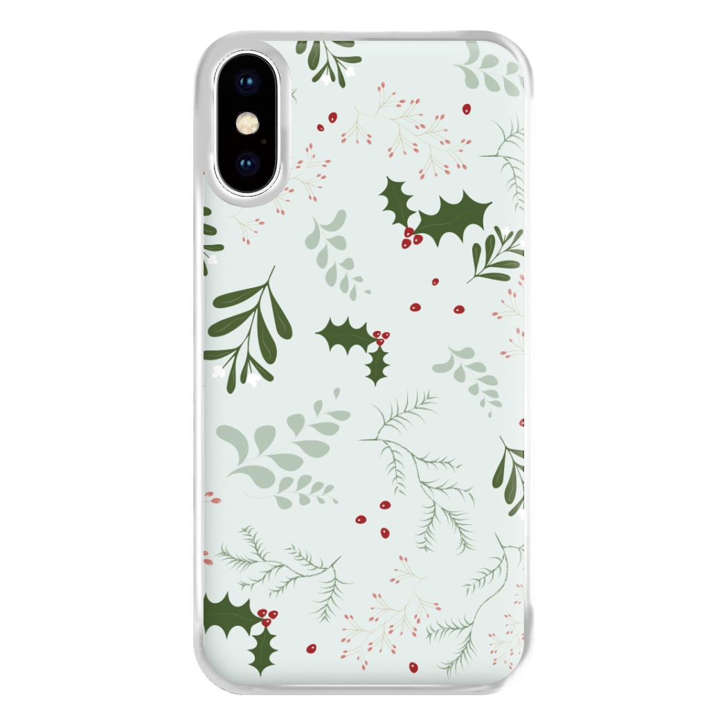 Christmas Floral Pattern Phone Case for iPhone XS Max