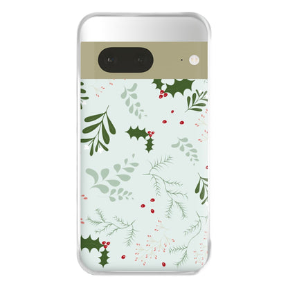 Christmas Floral Pattern Phone Case for Google Pixel 7a