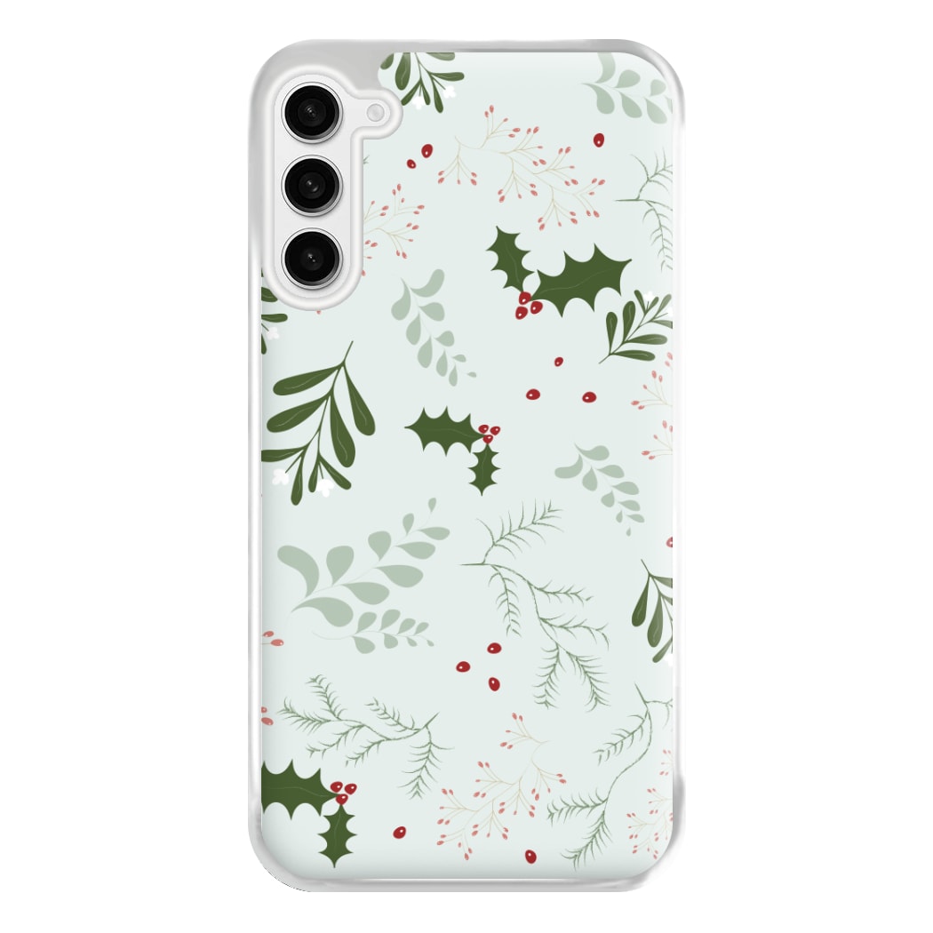 Christmas Floral Pattern Phone Case for Galaxy S23FE