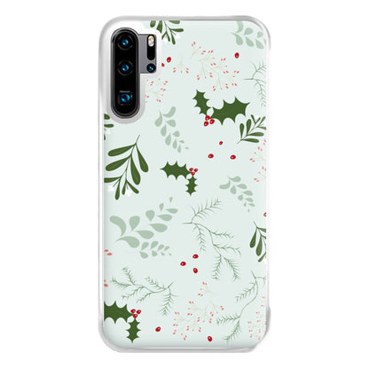 Christmas Floral Pattern Phone Case for Huawei P30 Pro