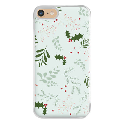 Christmas Floral Pattern Phone Case for iPhone 6 / 7 / 8 / SE