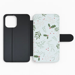 Christmas Floral Pattern Flip Phone Case