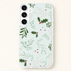 Christmas Floral Pattern Phone Case for Galaxy S26