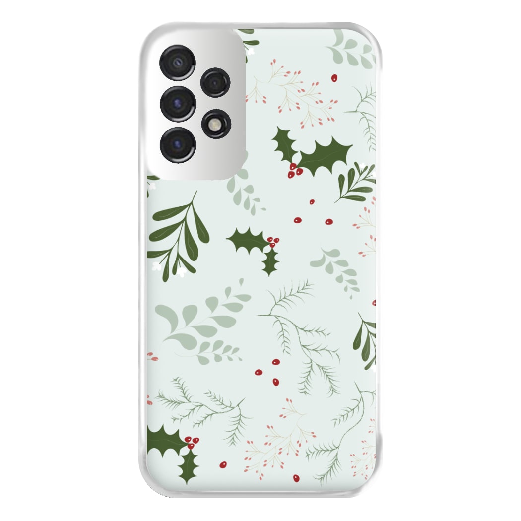 Christmas Floral Pattern Phone Case for Galaxy A53