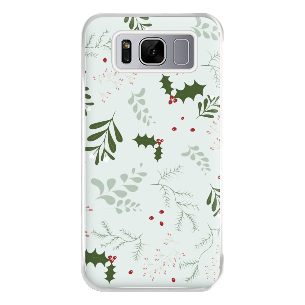 Christmas Floral Pattern Phone Case for Galaxy S8 Plus