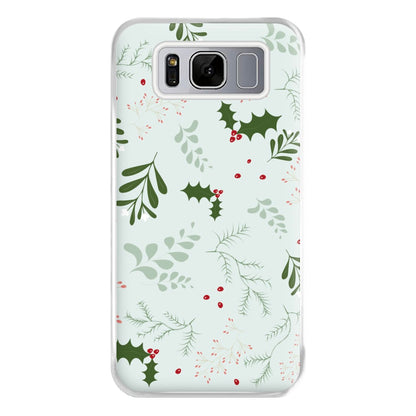 Christmas Floral Pattern Phone Case for Galaxy S8 Plus