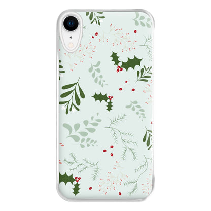 Christmas Floral Pattern Phone Case for iPhone XR