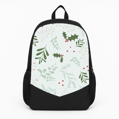 Christmas Floral Pattern Large Backpack