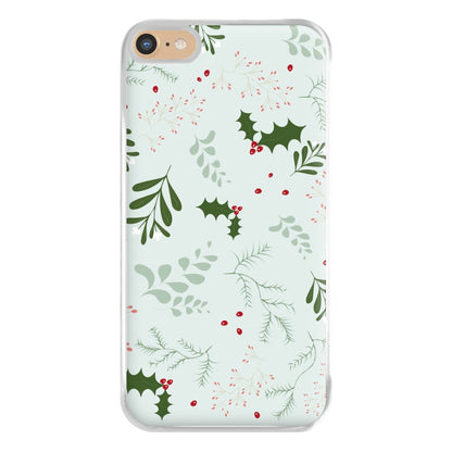 Christmas Floral Pattern Phone Case for iPhone 6 Plus / 7 Plus / 8 Plus