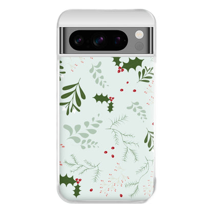 Christmas Floral Pattern Phone Case for Google Pixel 8 Pro