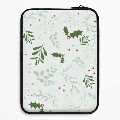Christmas Floral Pattern Universal Laptop Sleeve