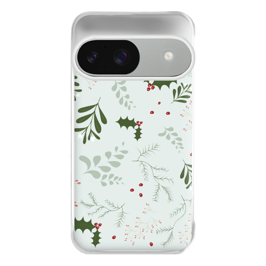 Christmas Floral Pattern Phone Case for Google Pixel 9 / 9 Pro