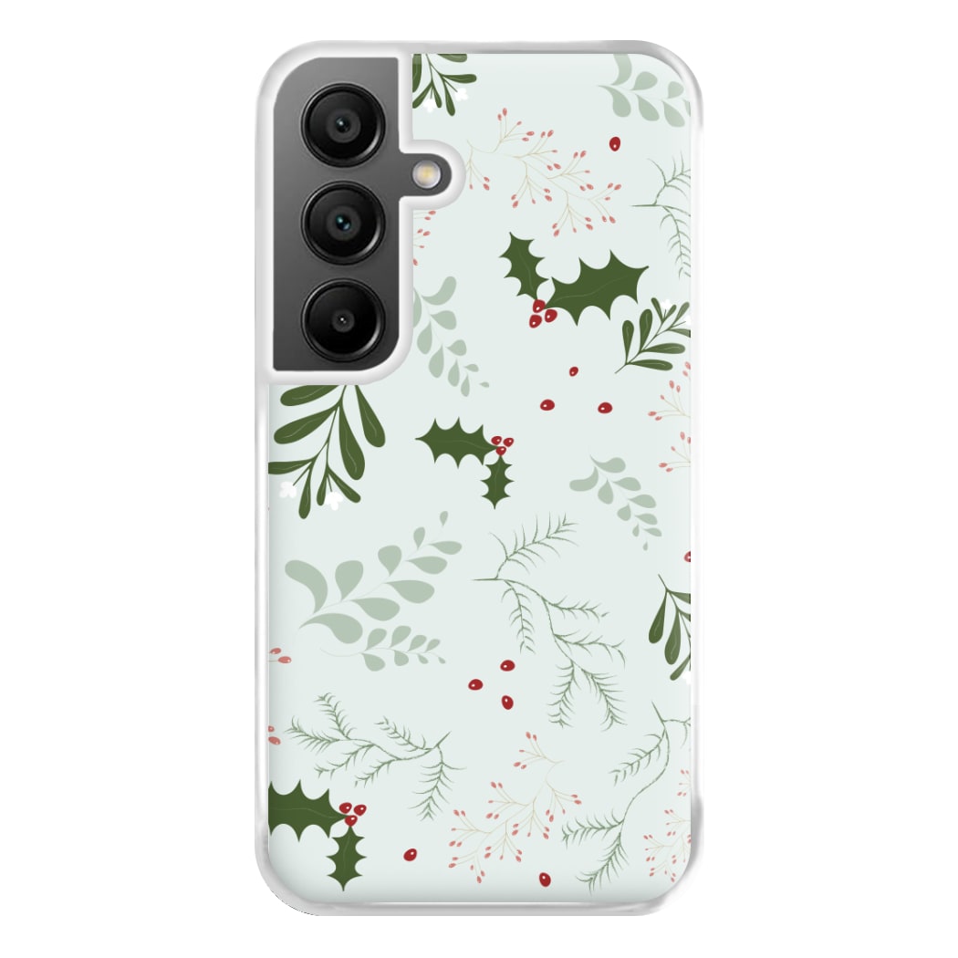 Christmas Floral Pattern Phone Case for Galaxy A55