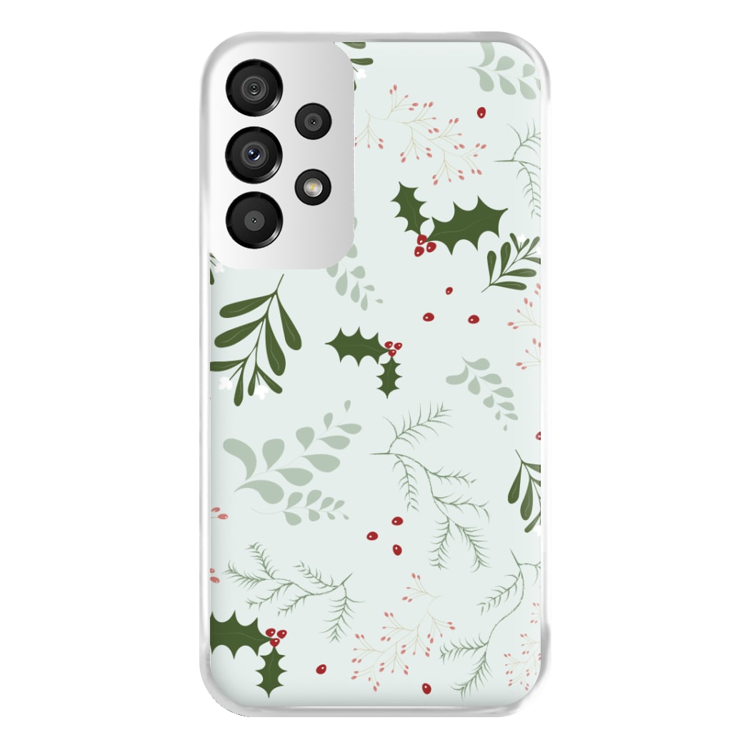 Christmas Floral Pattern Phone Case for Galaxy A33