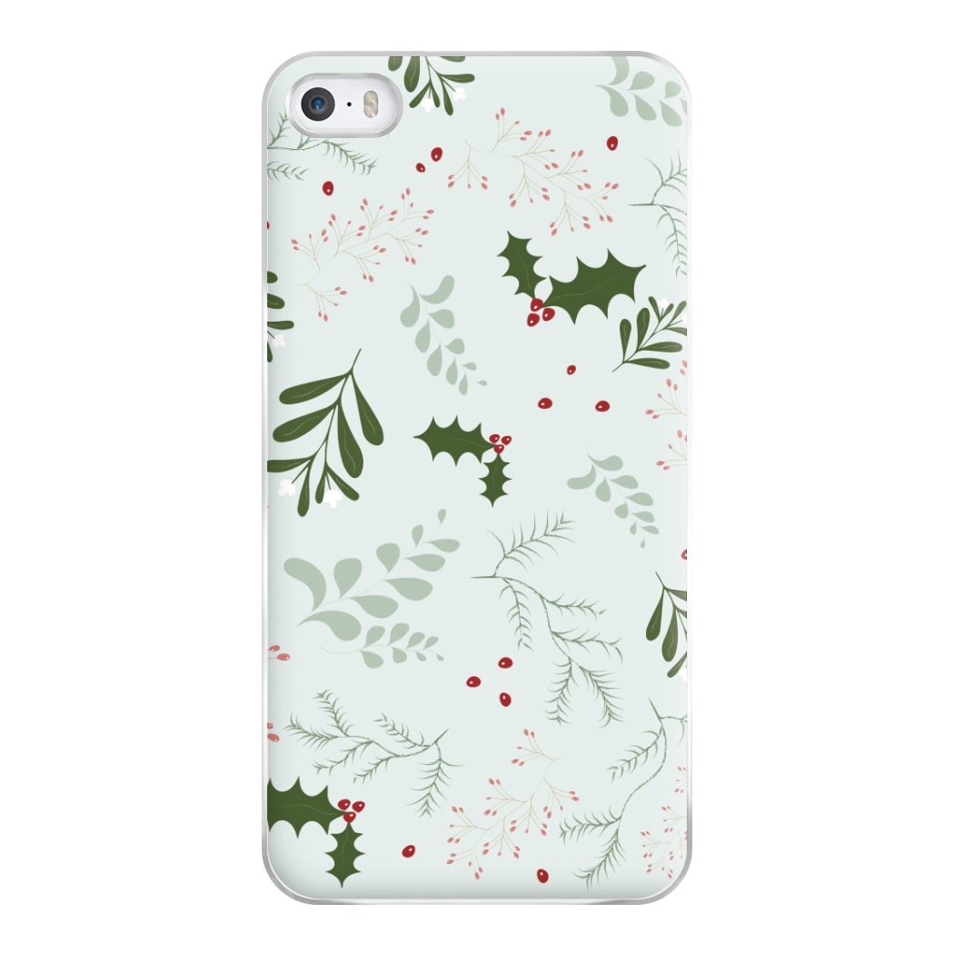 Christmas Floral Pattern Phone Case for iPhone 5 / 5s / SE 2016