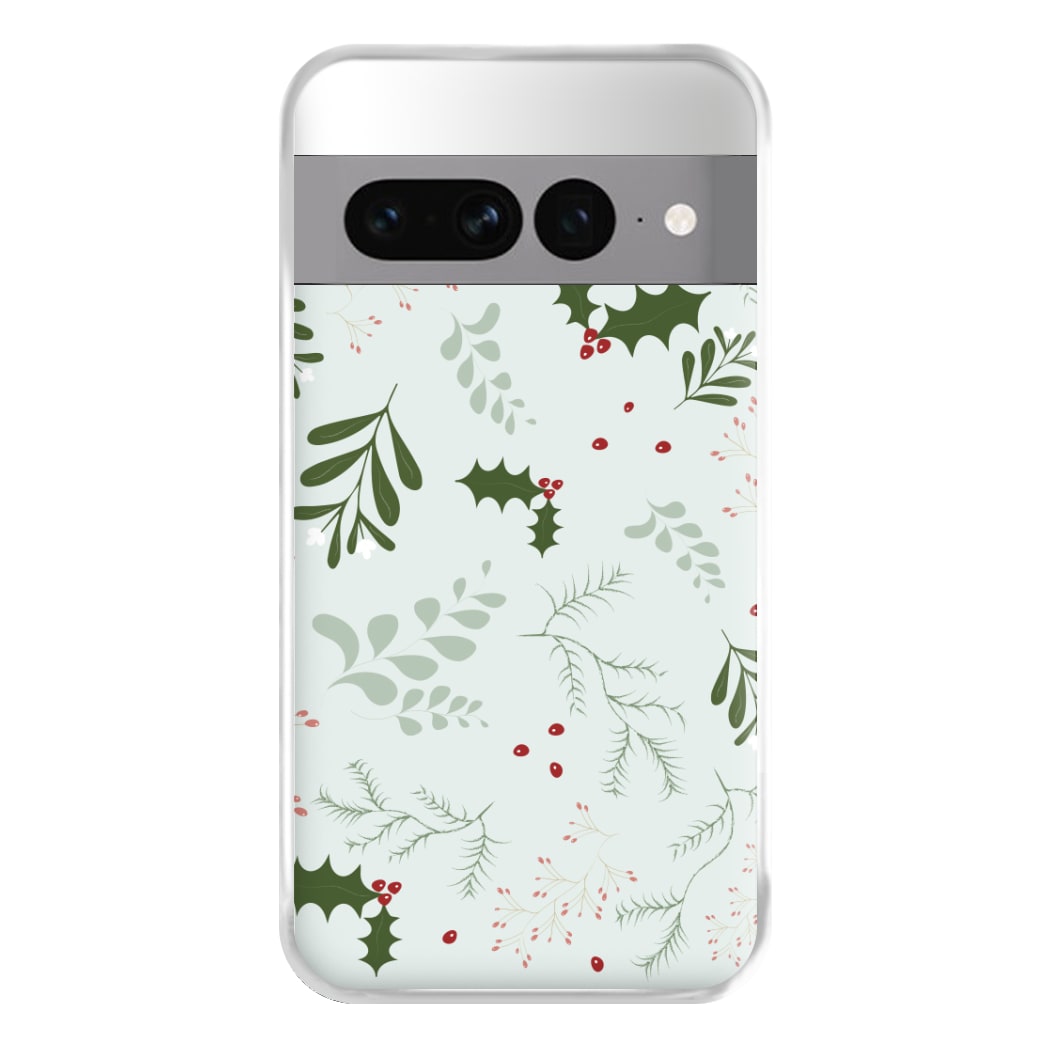 Christmas Floral Pattern Phone Case for Google Pixel 7 Pro