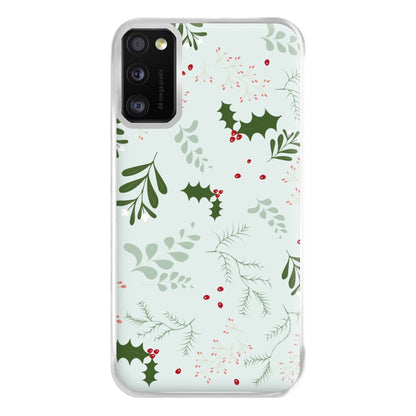 Christmas Floral Pattern Phone Case for Galaxy A41