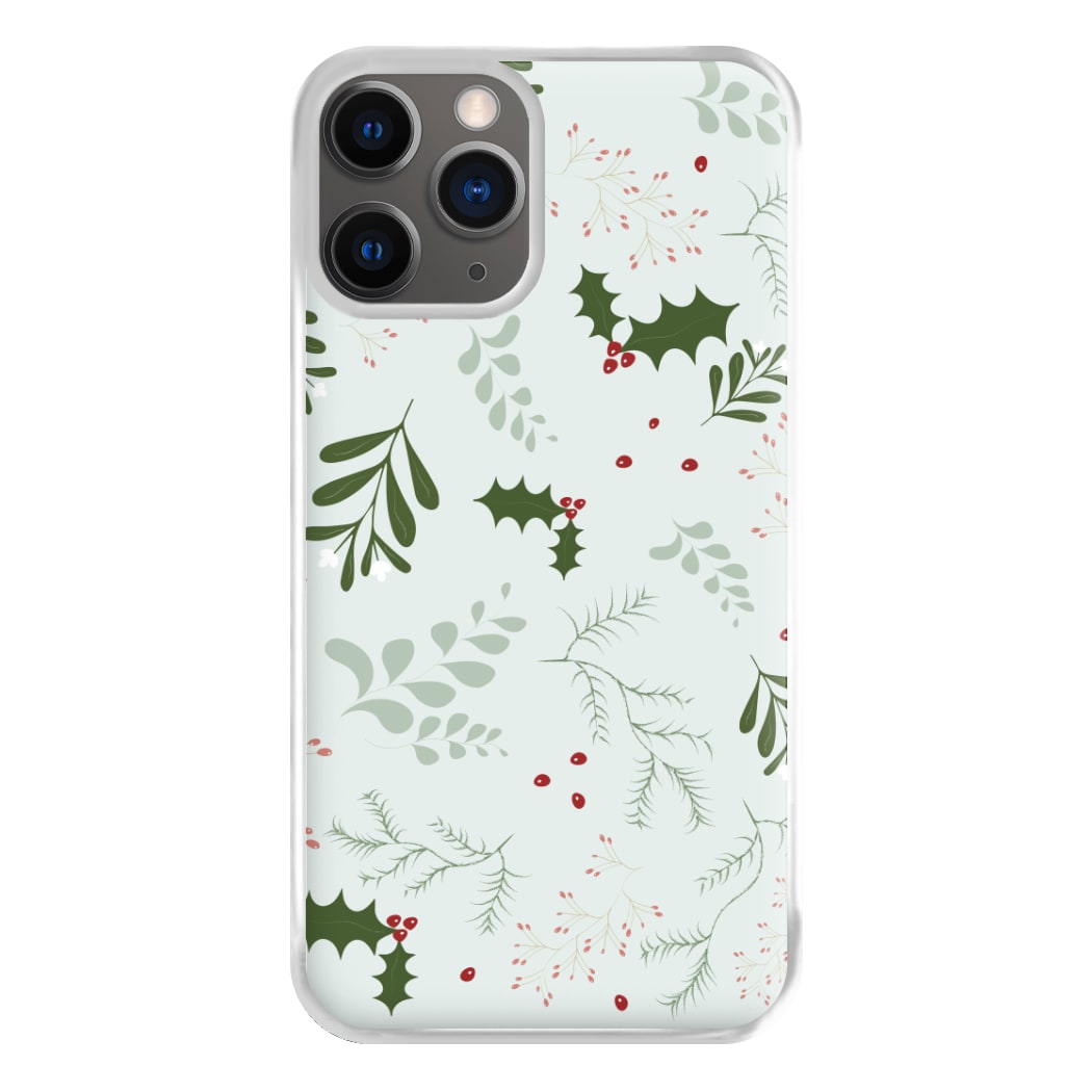 Christmas Floral Pattern Phone Case for iPhone 12 Pro Max