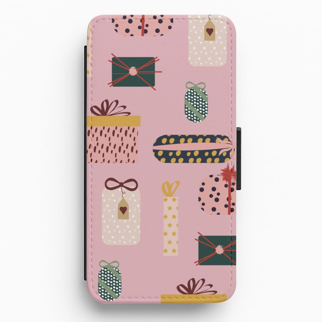 Christmas Gifts Pattern Flip / Wallet Phone Case