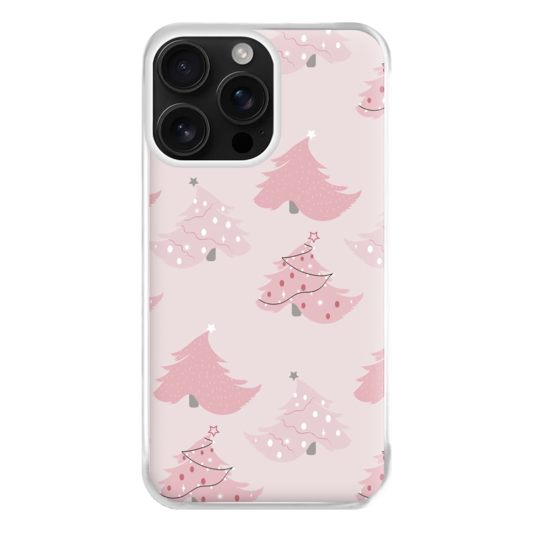 Pink Christmas Tree Pattern Phone Case