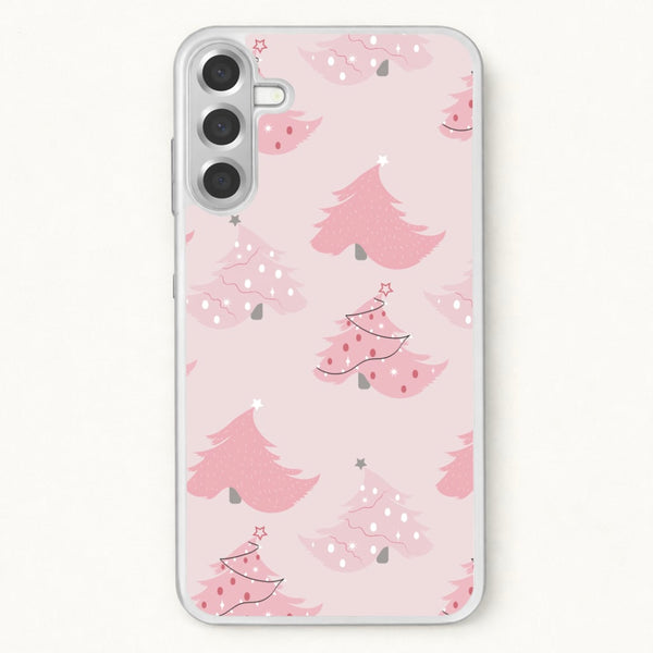 Pink Christmas Tree Pattern Phone Case for Galaxy A37