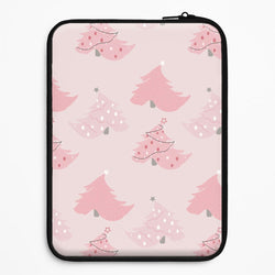 Pink Christmas Tree Pattern Universal Laptop Sleeve
