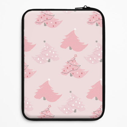 Pink Christmas Tree Pattern Universal Laptop Sleeve