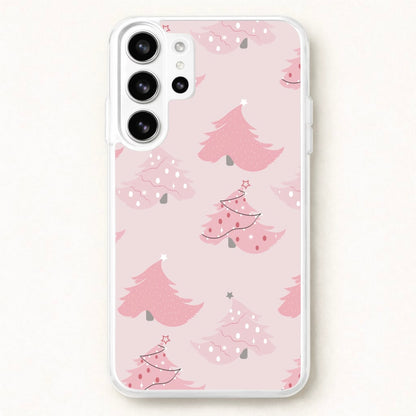 Pink Christmas Tree Pattern Phone Case for Galaxy S26 Ultra