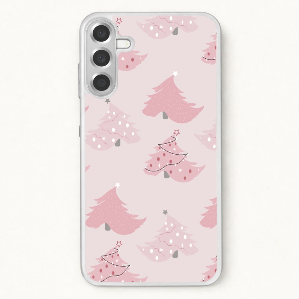Pink Christmas Tree Pattern Phone Case for Galaxy A57