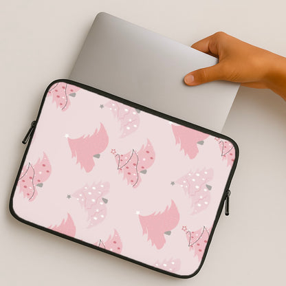 Pink Christmas Tree Pattern MacBook Case