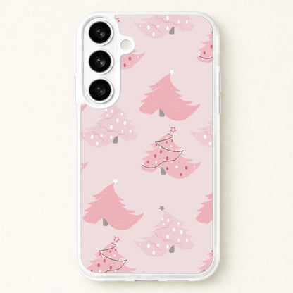 Pink Christmas Tree Pattern Phone Case for Galaxy S26