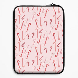 Pink Candycane Christmas Pattern Universal Laptop Sleeve