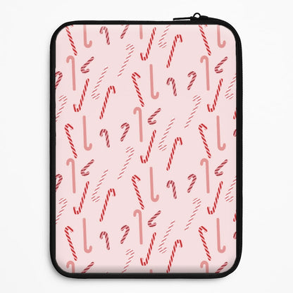 Pink Candycane Christmas Pattern Universal Laptop Sleeve