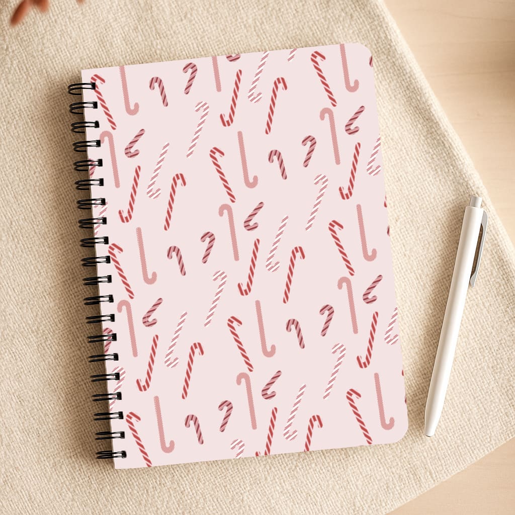 Pink Candycane Christmas Pattern Notepad