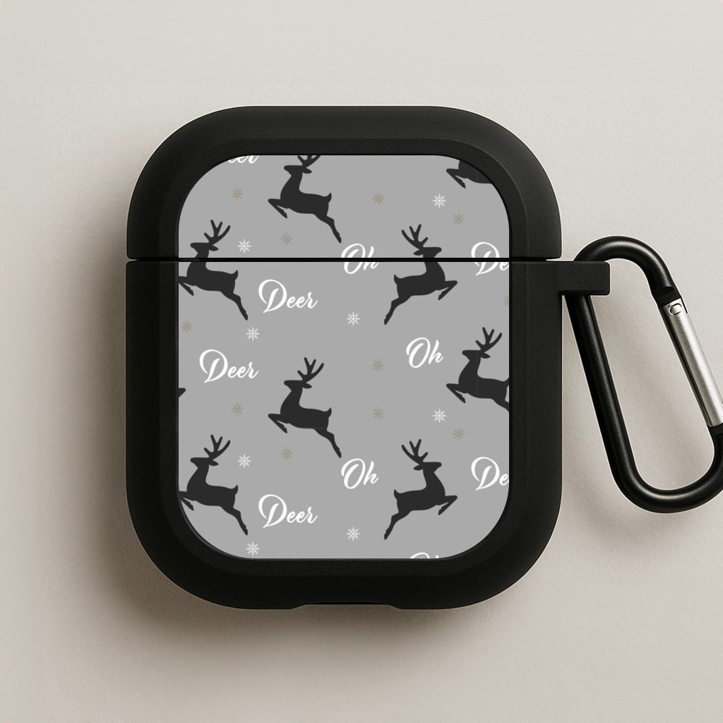 Oh Deer Christmas Pattern AirPods Case