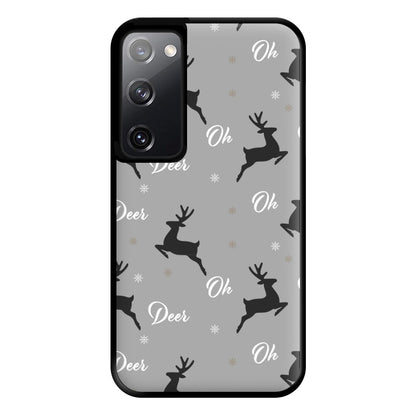 Oh Deer Christmas Pattern Phone Case for Galaxy S20